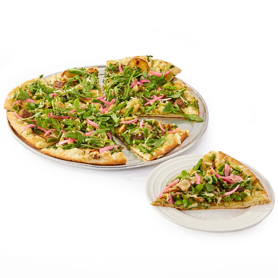 Vegan Roasted Veggie Pizza with Garden Salad Vegan Roasted Veggie Pizza with Garden Salad