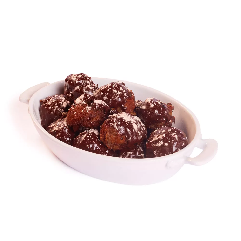Chocolate Churro Bread Pudding Bites