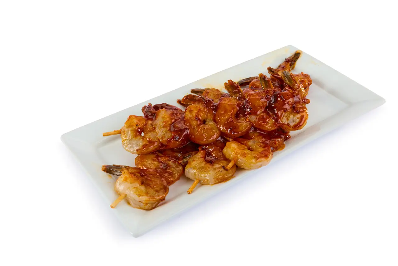 Bourbon and Black Pepper Shrimp Kabob