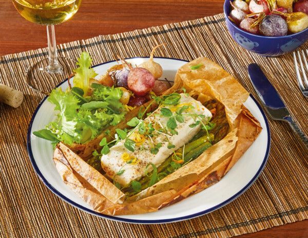Halibut in Parchment with Spring Vegetables - Market of Choice