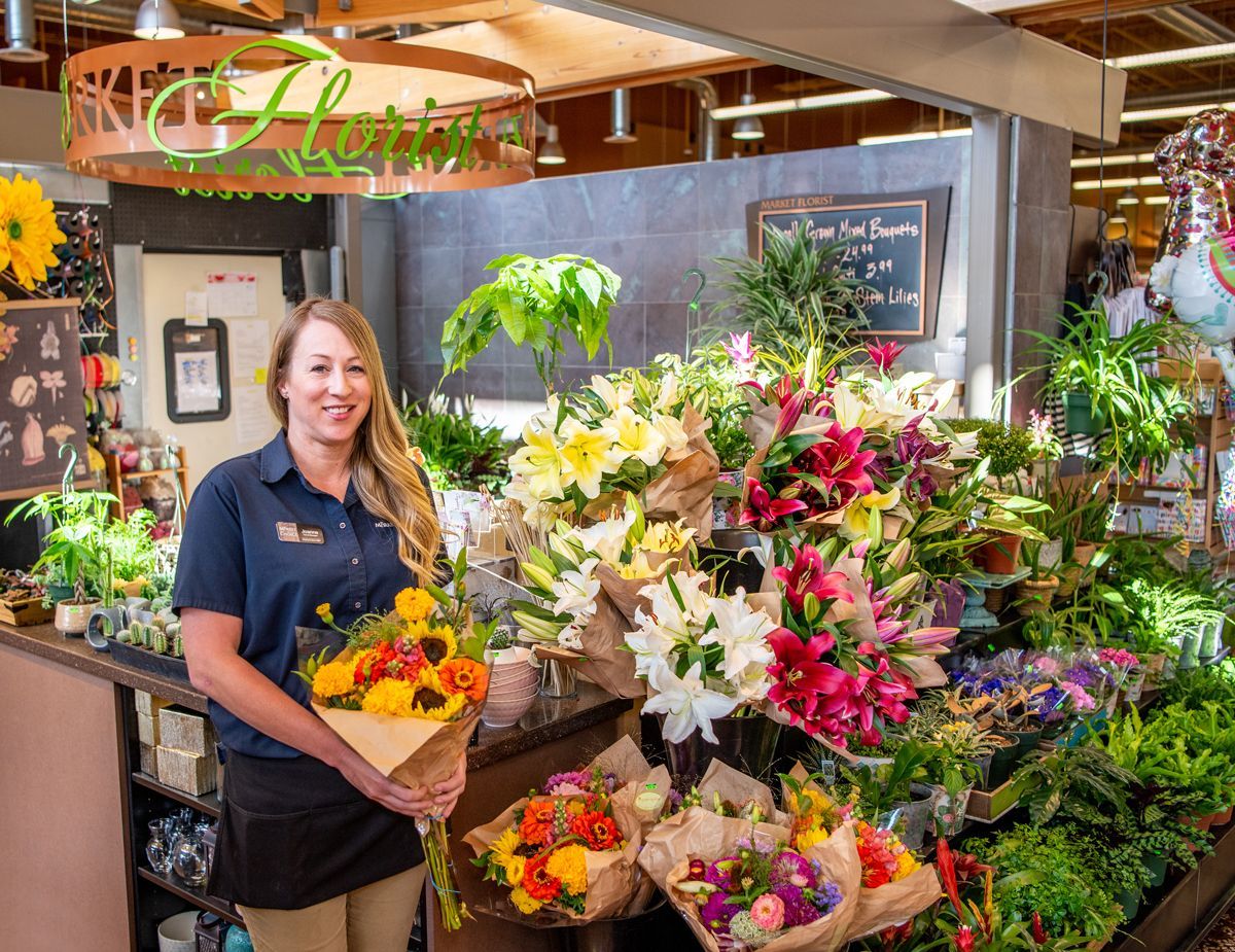 Summer-Florals-1200X925 Floral department featuring MOC florist employee