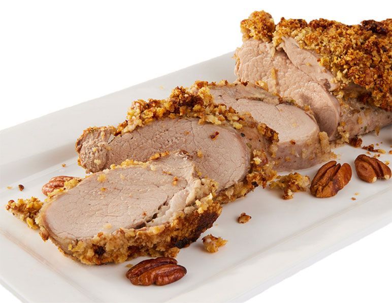 Apple Cider Pecan Crusted Pork Tenderloin