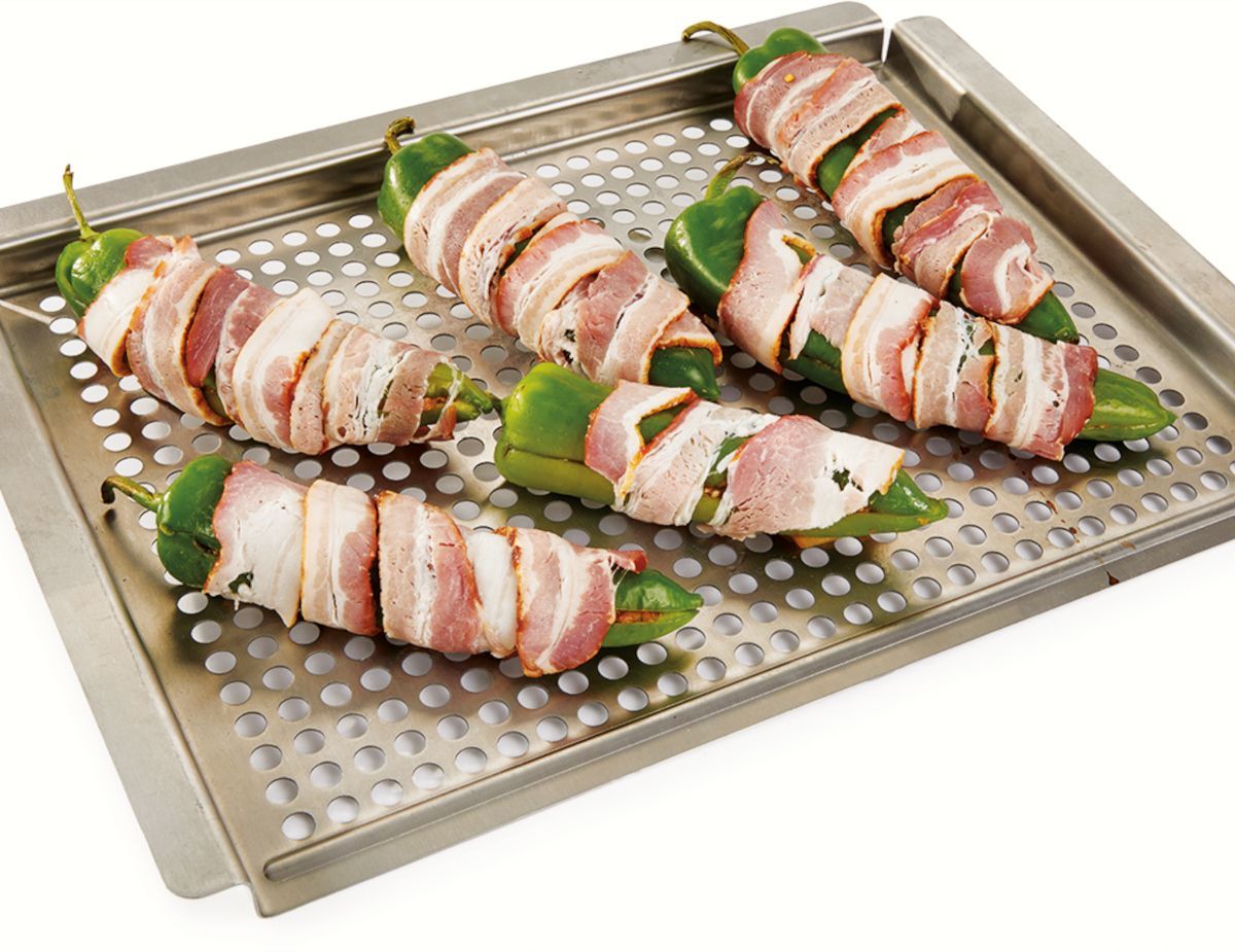 Bacon Wrapped Chorizo Stuffed Pepper