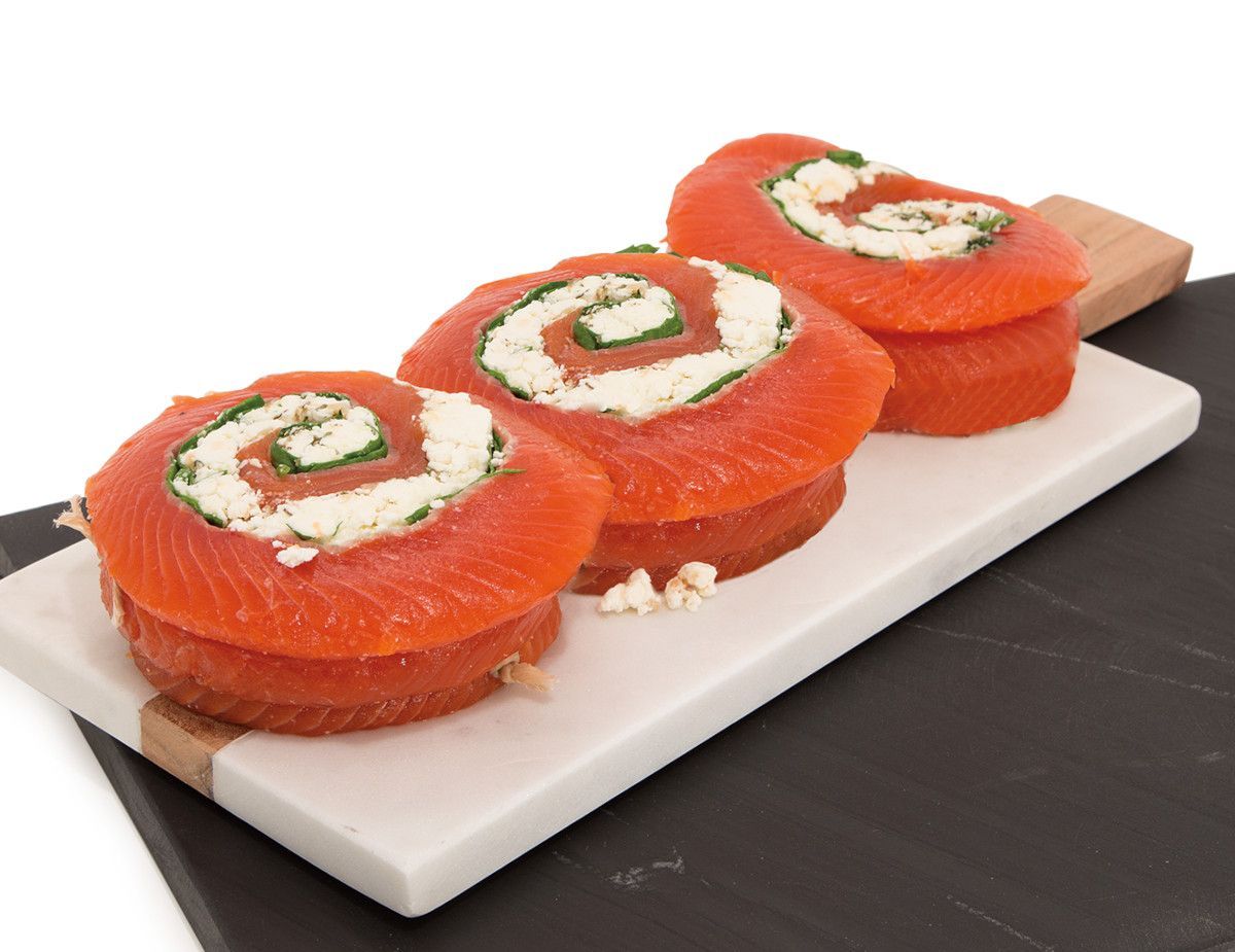 Spinach, Sundried Tomato, & Feta Stuffed Sockeye Salmon