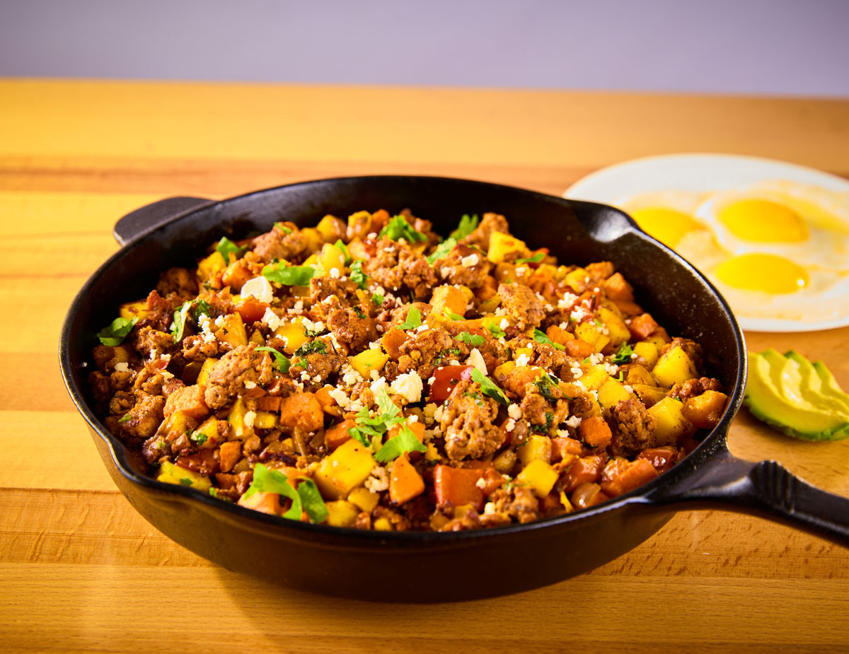 Campfire Chorizo and Sweet Potato Hash