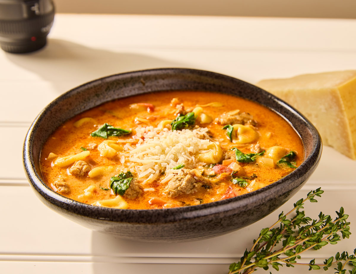 Creamy Sausage Tortellini Soup
