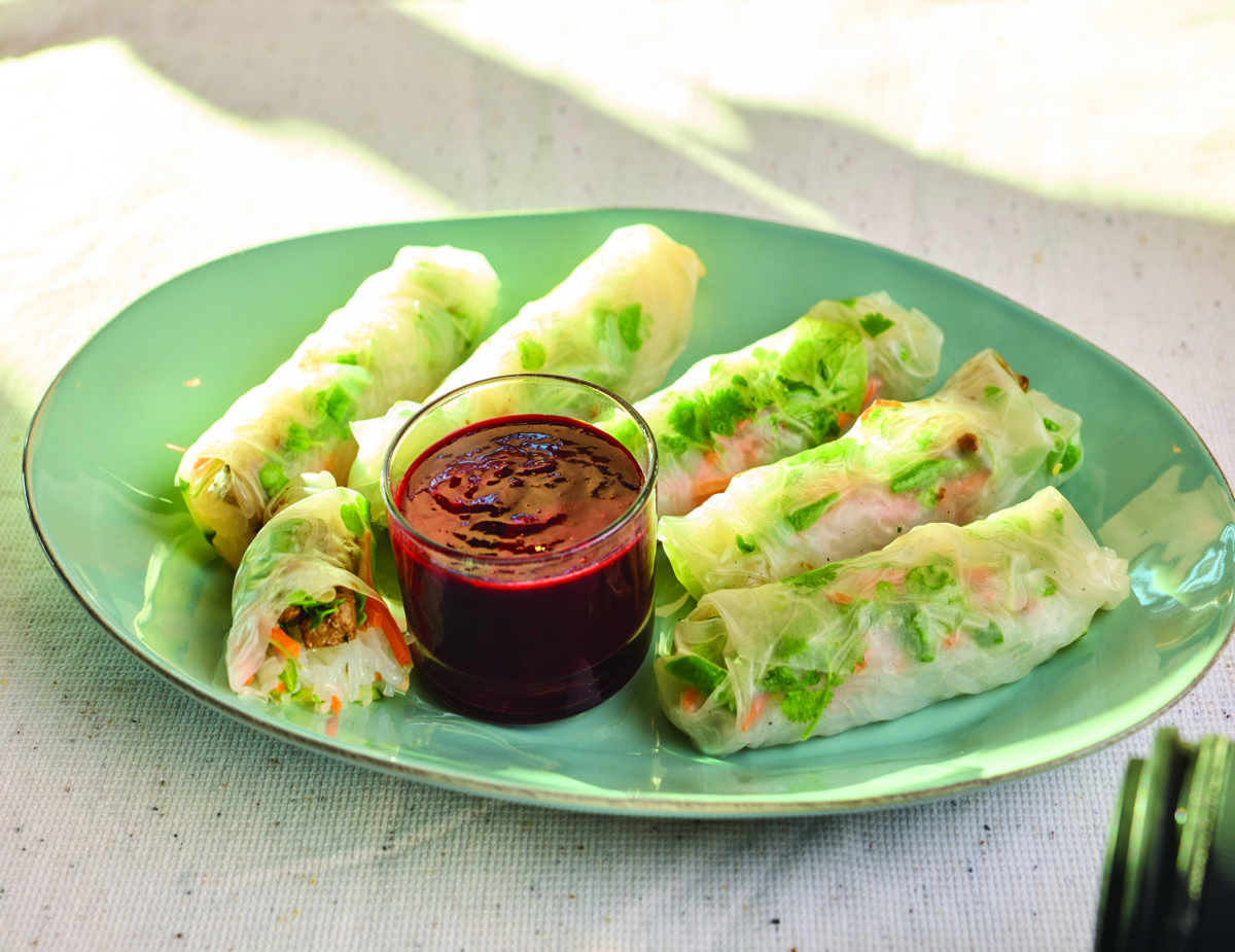 Beef Fresh Salad Rolls with Marionberry Sweet Chili Sauce