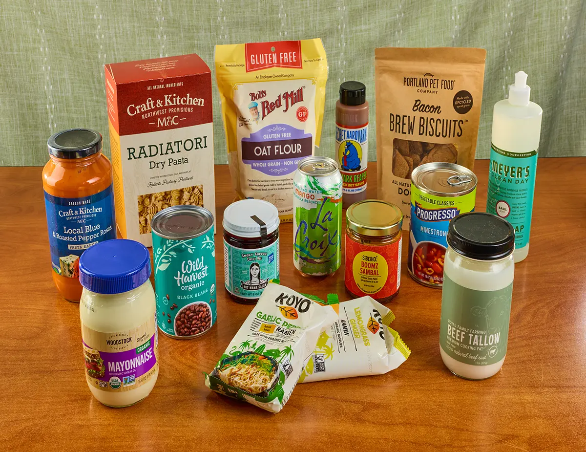 Various items available for purchase at the store.